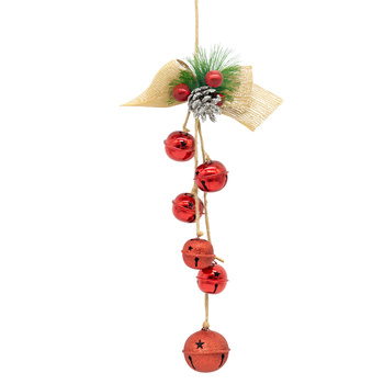 Dzwonki świąteczne z kokardką ozdoba na choinkę drzwi wianki stroik ozdoby