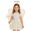 STRÓJ KOSTIUM ANIOŁA ANIOŁKA AUREOLA SPÓDNICZKA SKRZYDŁA PRZEBRANIE
