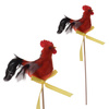 KURA KURCZAK NA PIKU DEKORACJA DREWNO OZDOBA NA PATYKU STROIK