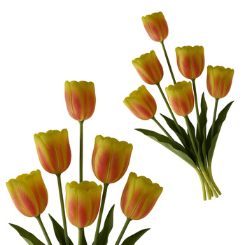 BUKIET TULIPANY GUMOWANYCH SILIKONOWYCH PREMIUM TULIPAN JAK ŻYWE 6szt