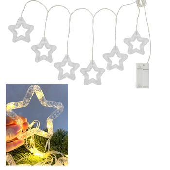Dekoracja świąteczna LED girlanda świetlna łańcuch gwiazdy dekoracja