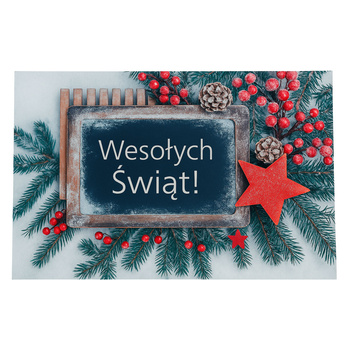 DYWANIK ANTYPOŚLIZGOWY ŚWIĄTECZNY NA ŚWIĘTA WYCIERACZKA CHOINKA 60X40 cm