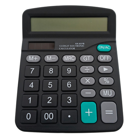 DUŻY KALKULATOR BIUROWY NAUKOWY SZKOLNY PROCENTY KALKULATOR LCD 12 CYFROWY