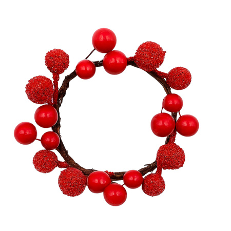 Wianek dekoracyjny świąteczny z kulek bombki wianki dekoracja ozdoba 12 cm