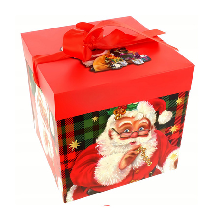 PUDEŁKO PREZENTOWE ŚWIĄTECZNE OPAKOWANIE PREZENT POD CHOINKĘ ŚWIĘTA MIKOŁAJ