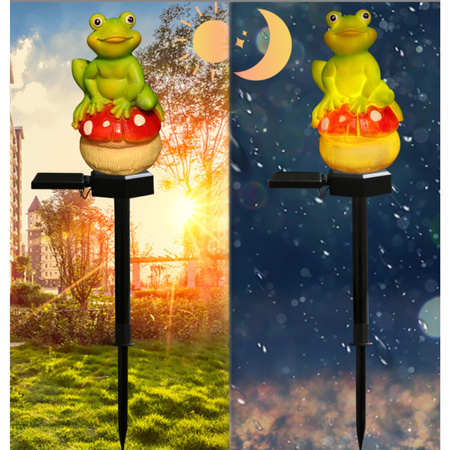 LAMPA LED SOLARNA ŻABA OZDOBNA CZUJNIK ZMIERZCHU