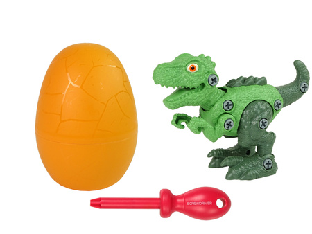 ZESTAW DINOZAUR TYRANOZAUR REX Z JAJKIEM DIY ŚRUBOKRĘT ZIELONY