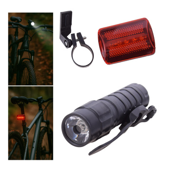 LAMPKA ROWEROWA PRZEDNIA I TYLNA LED MOCNA NA BATERIE DO ROWERU ZESTAW