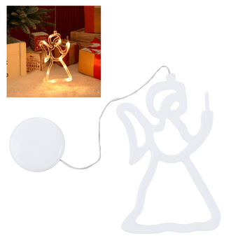 Dekoracja świąteczna LED anioł lampka świąteczna na szybę okno na baterie