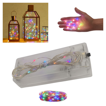 LAMPKI DRUCIKI 20LED KOLOROWE ŚWIATEŁKA MIRKO ŻYŁKI NA BATERIE ŻYŁKA