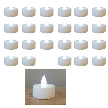 ŚWIECZKA LED LAMPKA ZNICZ WKŁAD DO ZNICZA ŚWIECZNIKA TEALIGHT ZNICZ 24szt