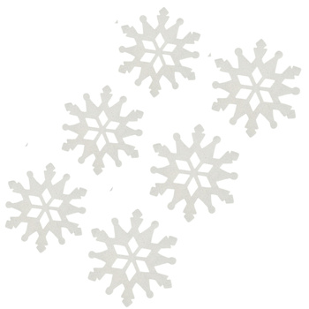 ŚNIEŻYNKA bombka BROKATOWA DEKORACJA NA OKNO CHOINKĘ OZDOBA ŚWIĄTECZNA 6SZT