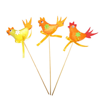 KOGUCIK KOGUT NA PIKU DEKORACJA OZDOBA NA PATYKU STROIK WIELKANOC