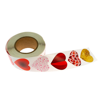 Naklejki SERCA SERDUSZKA samoprzylepne 500 szt na Prezenty WALENTYNKI