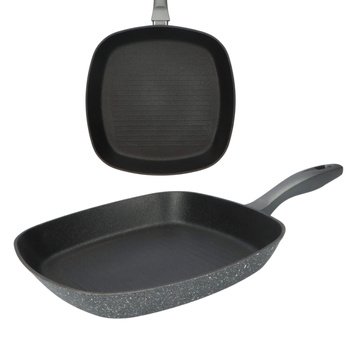 PATELNIA GRILOWA INDUKCJA 28cm PATELNIE GRILOWE NA GAZ