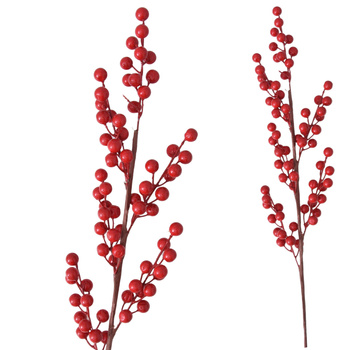 GŁÓG JARZĘBINA CZERWONE KULKI GAŁĄZKA GAŁĄZKI JARZĘBINY NA STROIK 54 cm