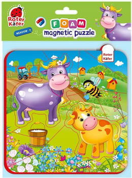 PUZZLE PIANKOWE MAGNETYCZNE DLA DZIECI FARMA ZWIERZĘTA