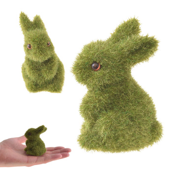 ZAJĄC ZAJĄCZEK KRÓLICZEK FLOKOWANY ZAJĄCZKI DEKORACJA STROIK WIELKANOC