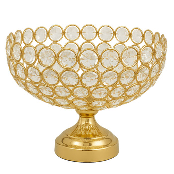 PATERA NA CIASTO BABECZKI ZŁOTA NA STÓŁ Z KRYSZTAŁKAMI GLAMOUR