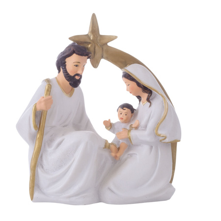 Figurka Święta Rodzina Jezus Maria Józef dekoracja świąteczna ozdoba stroik