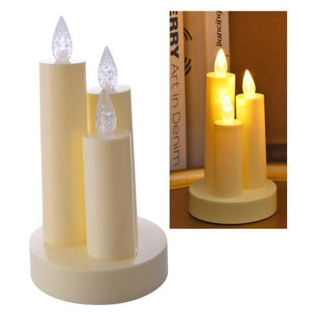 ŚWIECA LED 16,5cm Na Baterie Wkład do ZNICZA Efekt PŁOMIENIA Świeczka