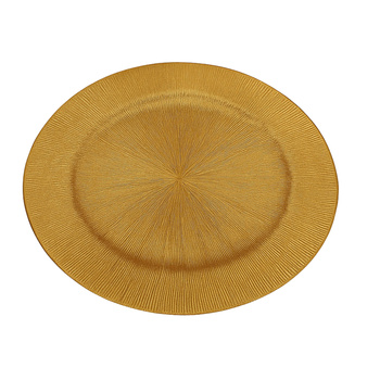 Złoty talerz ozdobny 33 cm podkładka pod talerz podstawka świąteczna