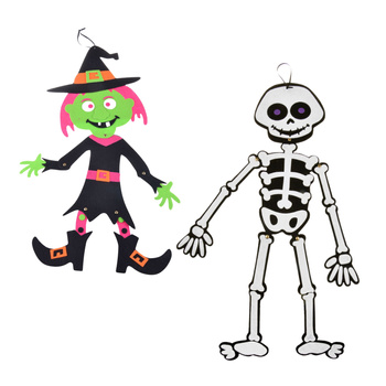 Wiszące ozdoby na Halloween czarownica szkielet dekoracja imprezy party