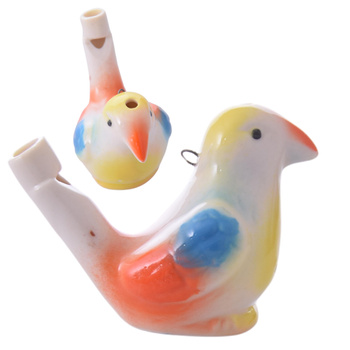 GWIZDEK PTASZEK LOGOPEDYCZNY WODNY CERAMICZNY + SZNUREK