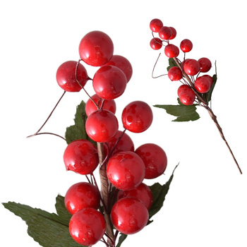 JARZĘBINA GAŁĄZKA CZERWONE KULKI JARZĘBINY GAŁĄZKI DO STROIKÓW DEKORACJI