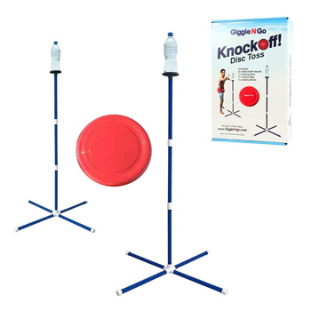 GRA ZRĘCZNOŚCIOWA RZUĆ FRISBEE I ZBIJ CEL GRY OGRODOWE DO CELU