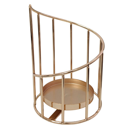 ŚWIECZNIK METALOWY GLAMOUR ZŁOTY LOFTOWY ZŁOTE LAMPIONY NA ŚWIECĘ