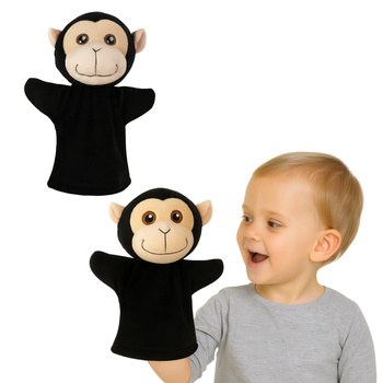 KUKIEŁKI PACYNKI MARIONETKA NA RĘKĘ ZWIERZĘTA ZOO MASKOTKI MAŁPKA 20cm