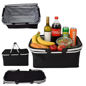 KOSZ PIKNIKOWY SKŁADANY TERMICZNY TURYSTYCZNY KOSZYK NA ZAKUPY IZOLACYJNY