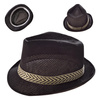 KAPELUSZ CZARNY TRILBY FEDORA KLASYCZNY JACKSON NA WYSTĘPY KARNAWAŁOWE