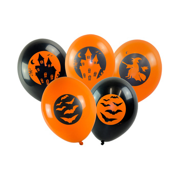 BALONY Z HALLOWENNOWYM NADRUKIEM HALLOWEEN 5szt