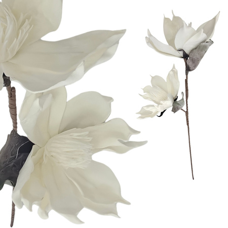 SZTUCZNE KWIATY ROŚLINY GAŁĄZKI GAŁĄZKA MAGNOLIA MAGNOLIE PIANKOWE 100 cm