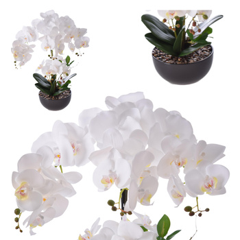 SZTUCZNY STORCZYK ORCHIDEA KWIATY SZTUCZNE JAK ŻYWE W DONICZCE 60cm