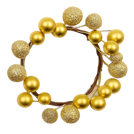 Wianek dekoracyjny świąteczny z kulek bombki wianki dekoracja ozdoba 12 cm