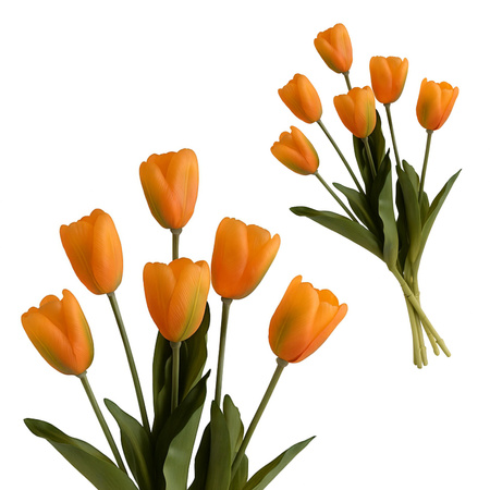 BUKIET TULIPANY GUMOWANYCH SILIKONOWYCH PREMIUM TULIPAN JAK ŻYWE 6szt