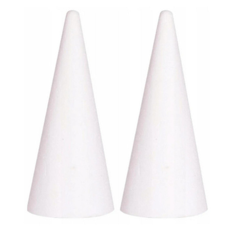 STOŻEK styropianowy stożki ze styropianu 30cm 2szt do ozdabiania choinka