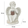 Figurka Świecznik Dekoracja Posążek Aniołek Solarny Led do Ogrodu na Grób 18cm