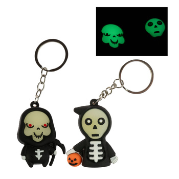 Brelok Halloween świecący w ciemności 4.5 cm ozdoba kluczy plecaka prezent