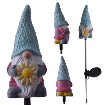 LAMPA SOLARNA FIGURKA KRASNAL LED SOLAR WBIJANA LAMPKA OGRODOWA Z CZUJNIKIEM