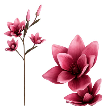 SZTUCZNE KWIATY ROŚLINY GAŁĄZKI GAŁĄZKA MAGNOLIA MAGNOLIE PIANKOWE 96cm