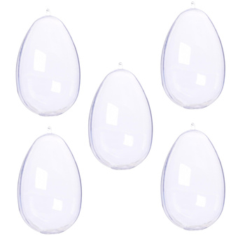 JAJKO AKRYLOWE JAJKA JAJO JAJA PRZEŹROCZYSTE 13 cm OTWIERANE PLASTIKOWE 5SZT