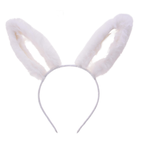 OPASKA USZY KRÓLIKA NA GŁOWĘ FUTRZANE OPASKI NA PRZEBRANIE WIECZÓR