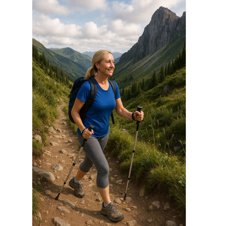 KIJKI DO NORDIC WALKING KIJE DO CHODZENIA PO GRÓRACH REGULOWANE TREKKINGOWE