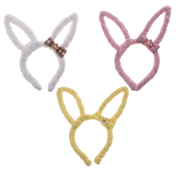 OPASKA NA GŁOWĘ USZY KRÓLIKA FUTRZANE OPASKI DLA DZIECI WIELKANOCNE