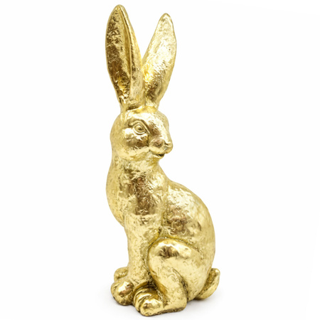 Zajączek wielkanocny ozdoby wielkanocne zając króliczek złoty glamour 37cm