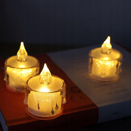 ŚWIECZKA LED LAMPKA ZNICZ WKŁAD DO ZNICZA ŚWIECZNIKA TEALIGHT ZNICZ 24szt